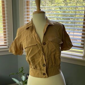 Abercrombie button down crop top